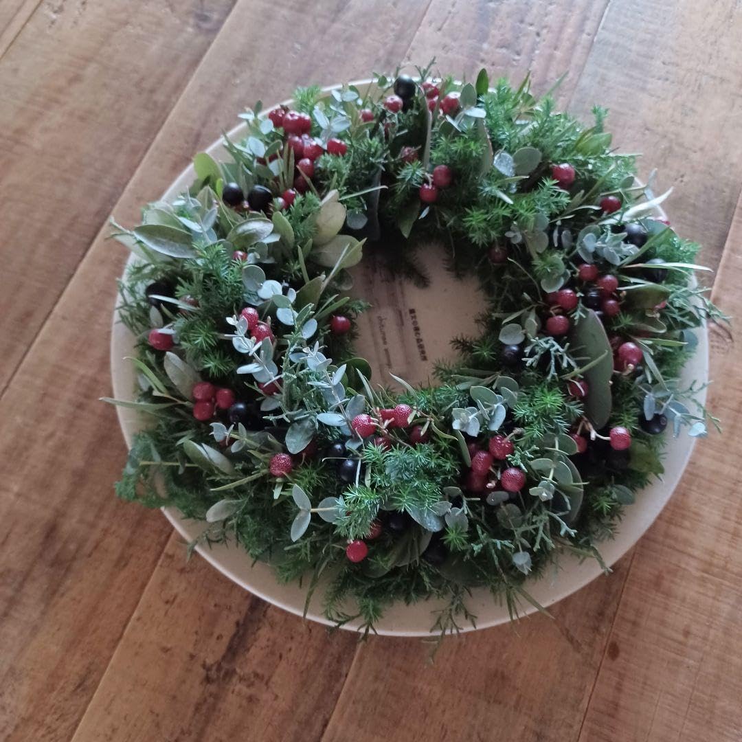 【魔女の棲む森 ～berry berry～】ドライフラワー クリスマスリース 魔女の棲む森 ～berry berry～ ドライフラワー クリスマスリース 魔女